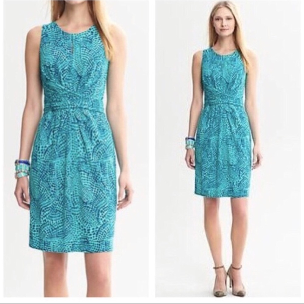 Issa London Banana Republic Bright Blue Wrap Dress